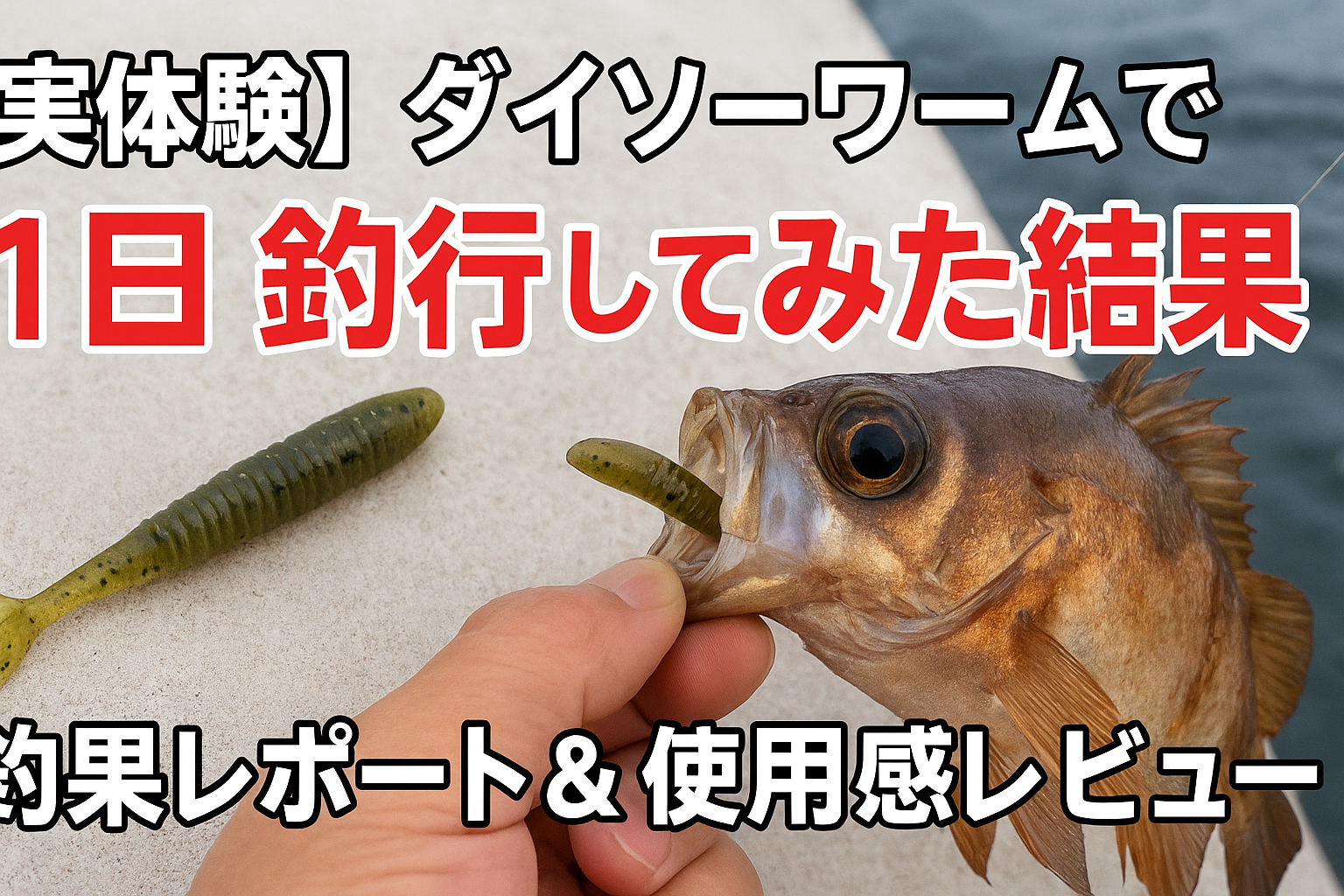 ダイソーワーム海釣り　結果